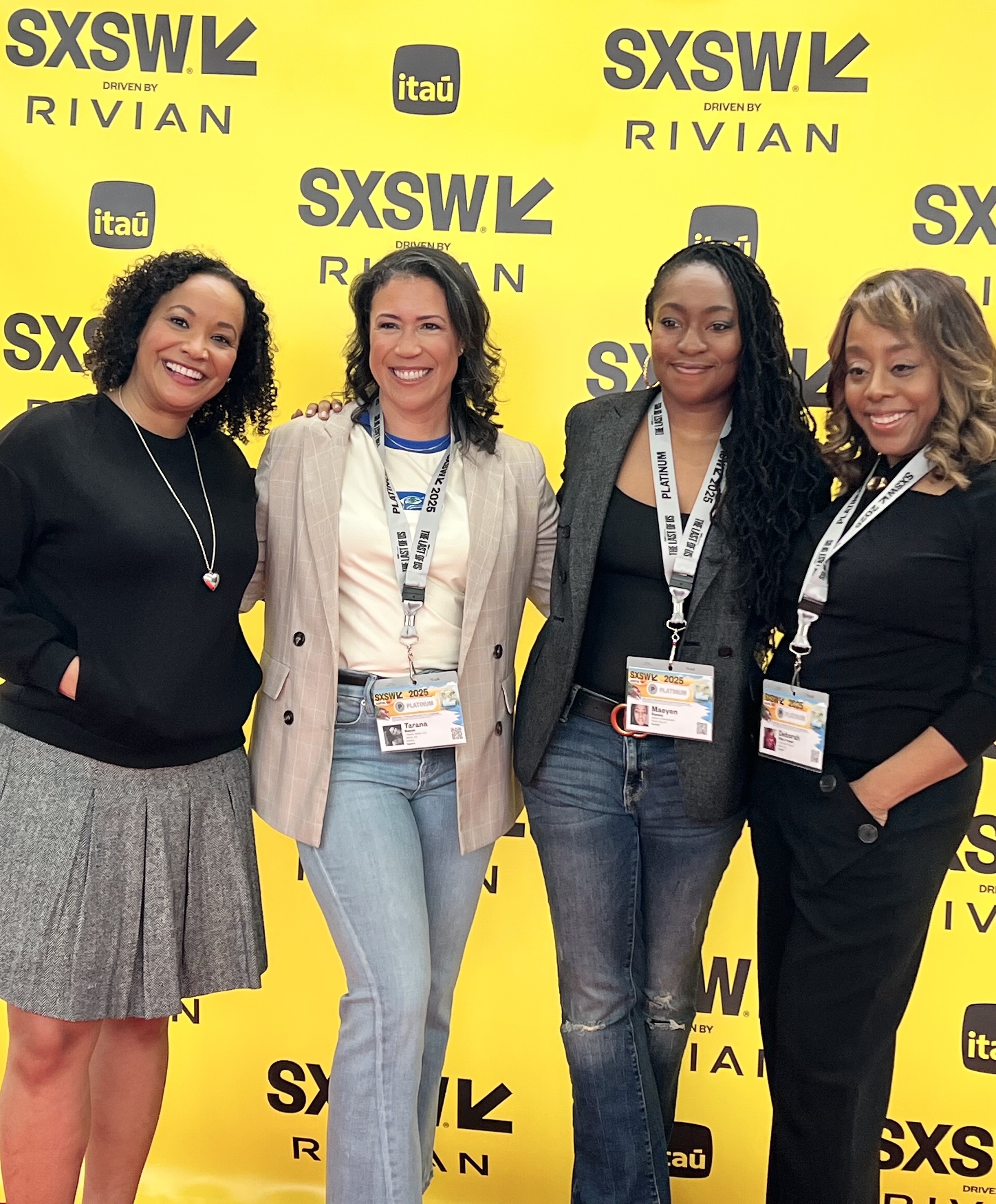 Maya Washington, Tarana Mayes, Maeyen Bassey, and Deborah Riley Draper Present their panel The Play Gap: Women Behind the Camera in Sports Panel at SXSW 2025
